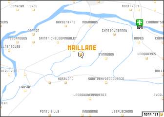 map of Maillane