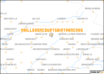 map of Mailleroncourt-Saint-Pancras