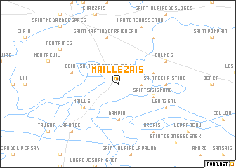 map of Maillezais