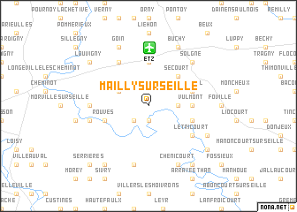 map of Mailly-sur-Seille