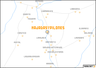 map of Majadas y Pilones