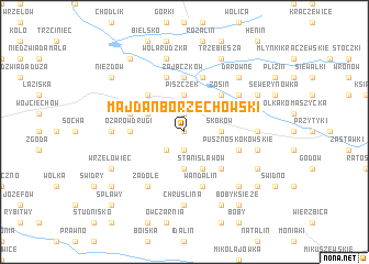 map of Majdan Borzechowski