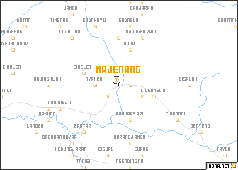map of Majenang