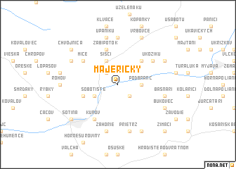 map of Majeríčky