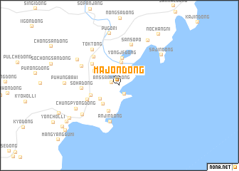 map of Majŏn-dong