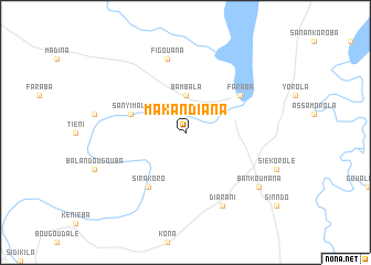 map of Makandiana
