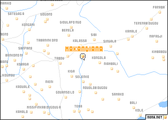 map of Makandiana