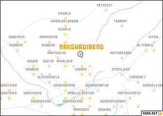 map of Makgwadibeng