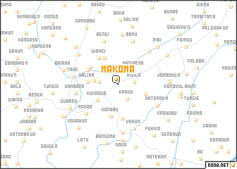 map of Makoma