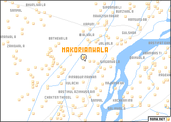 map of Makoriānwāla
