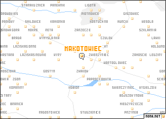 map of Makotowiec
