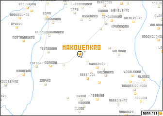 map of Makouenkro