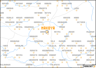 map of Makoya