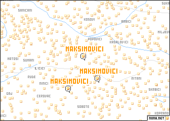 map of Maksimovići