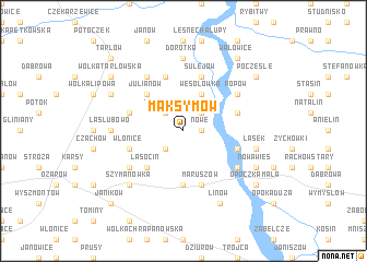 map of Maksymów