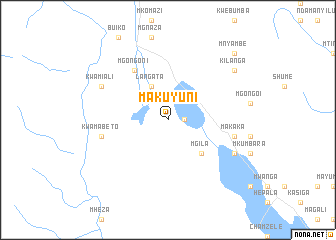 map of Makuyuni