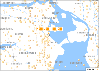 map of Makwāl Kalān