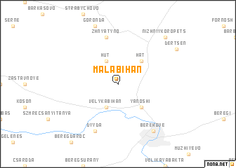 map of Mala Bihanʼ