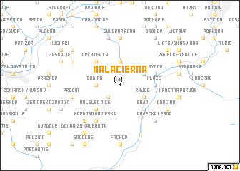 map of Malá Čierna