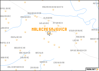 map of Mala Črešnjevica