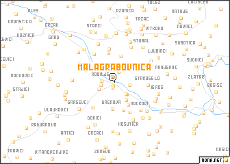map of Mala Grabovnica