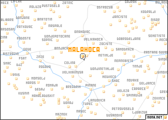 map of Mala Hoča