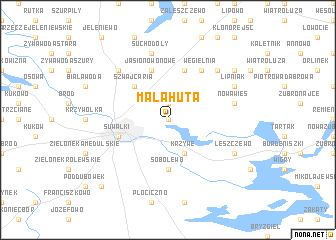 map of Mała Huta