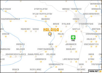 map of Malá Ida
