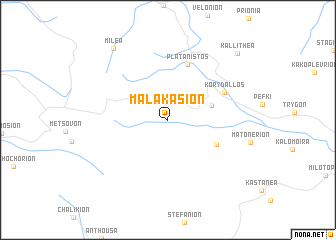 map of Malakásion