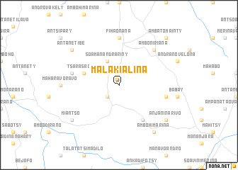 map of Malakialina