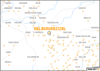 map of Malakpur Azizāl