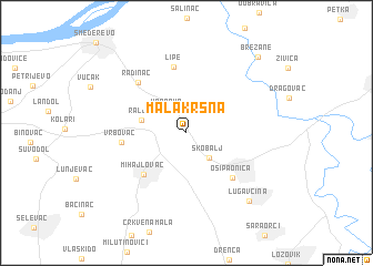 map of Mala Krsna