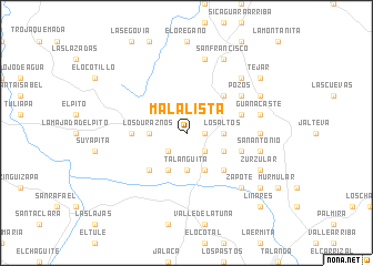 map of Mala Lista