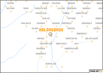 map of Malamgomdé