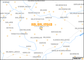 map of Mala Mlinska