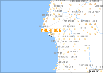 map of Malandog