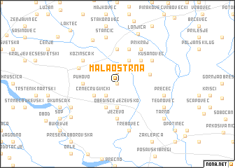 map of Mala Ostrna