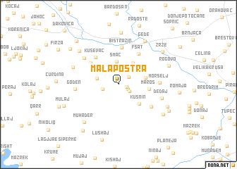 map of Mala Poštra