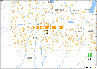 map of Mālapura Hājan