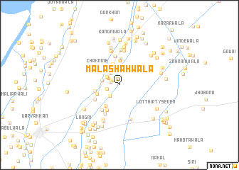 map of Mala Shāhwāla