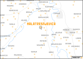 map of Mala Trešnjevica