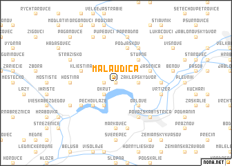map of Malá Udiča