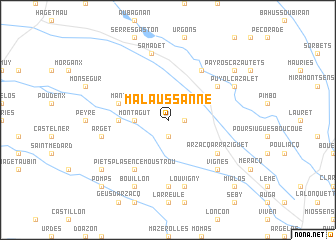 map of Malaussanne