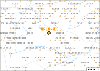 map of Mała Wieś