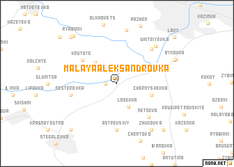 map of Malaya Aleksandrovka