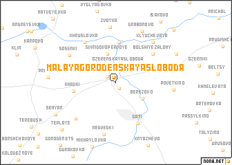 map of Malaya Gorodenskaya Sloboda