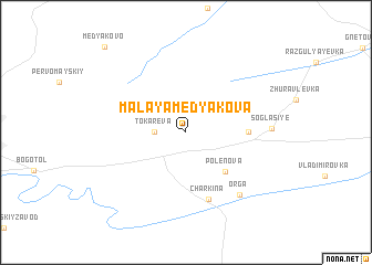 map of (( Malaya Medyakova ))