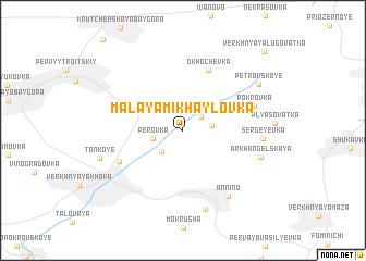 map of Malaya Mikhaylovka