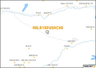 map of Malaya Pushcha