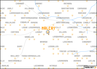 map of Malçay